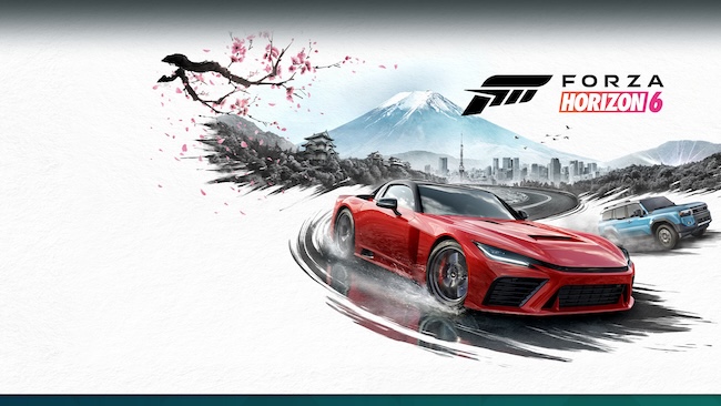 „Forza Horizon 6 Gameplay in Japan mit Sportwagen auf nächtlicher Stadtstraße“