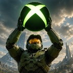 „Spartan-Soldat hebt Xbox Logo in die Höhe – Symbol für neue Xbox-Ausrichtung“ Xbox, Xbox 360, Xbox, Gamepass