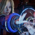 Hauptcharakter Hugh und Androidin Diana in Pragmata auf der Mondstation